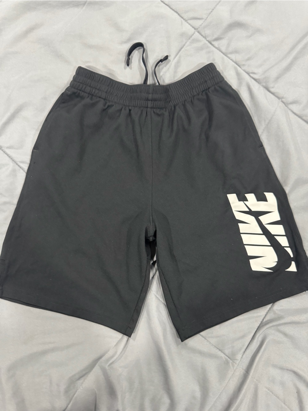 Nike Black Shorts with White Side Logo